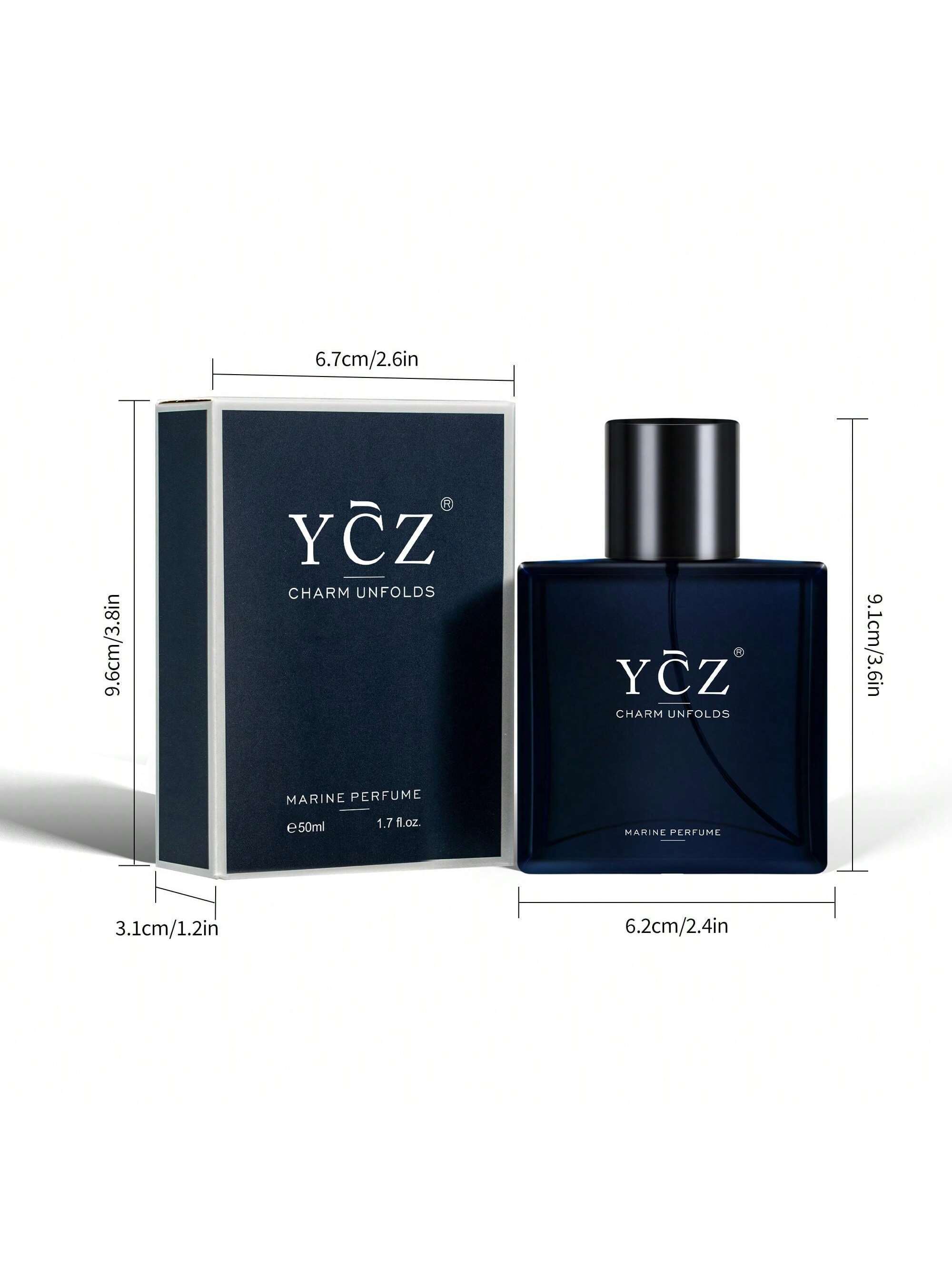 YCZ Midnight Ocean Men's Perfume - 1.7 Fl Oz | Captivating Fragrance with Citrus and Warm Notes | Ideal Gift for Gentlemen on Special Occasions