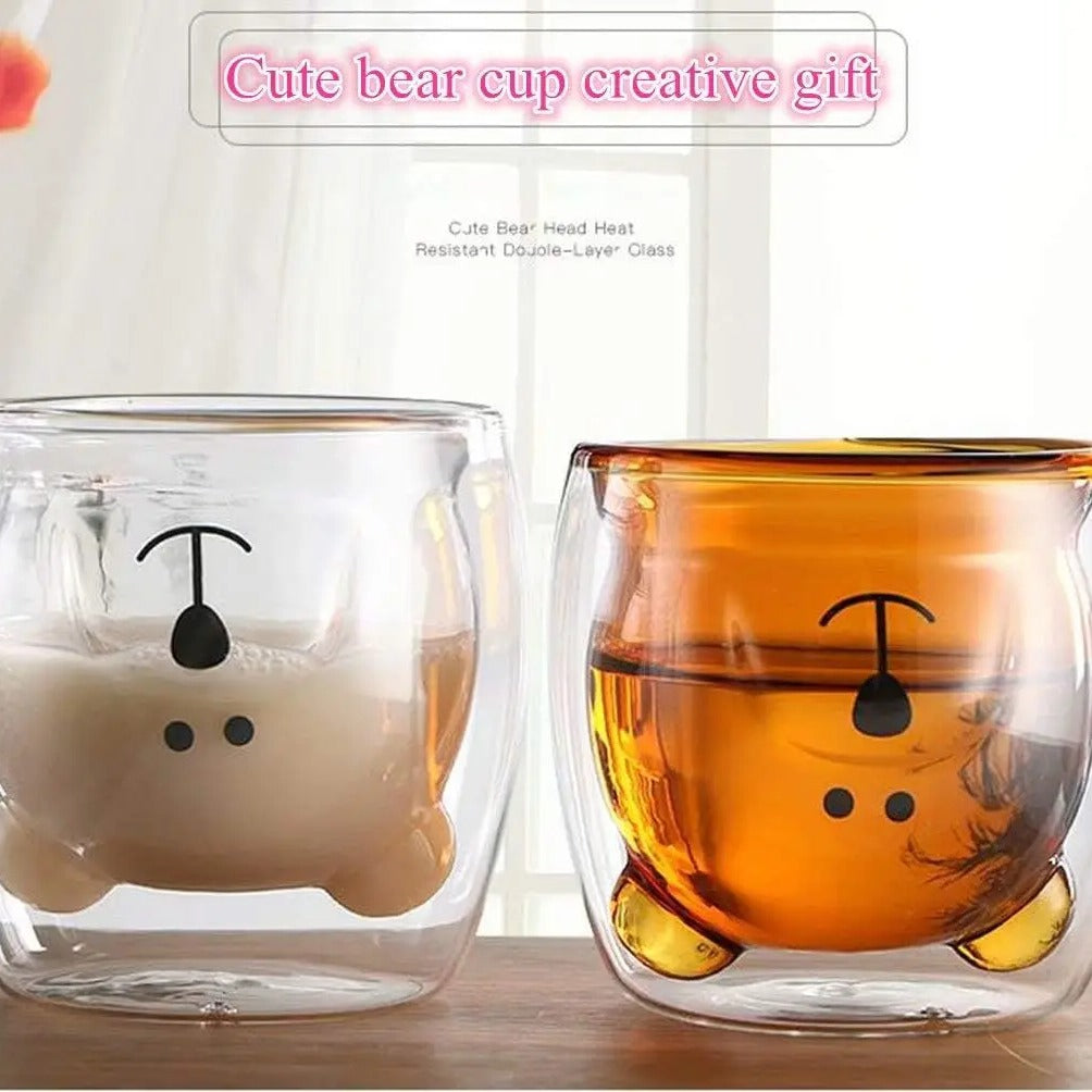 Double-Layer Bear Coffee Mug
