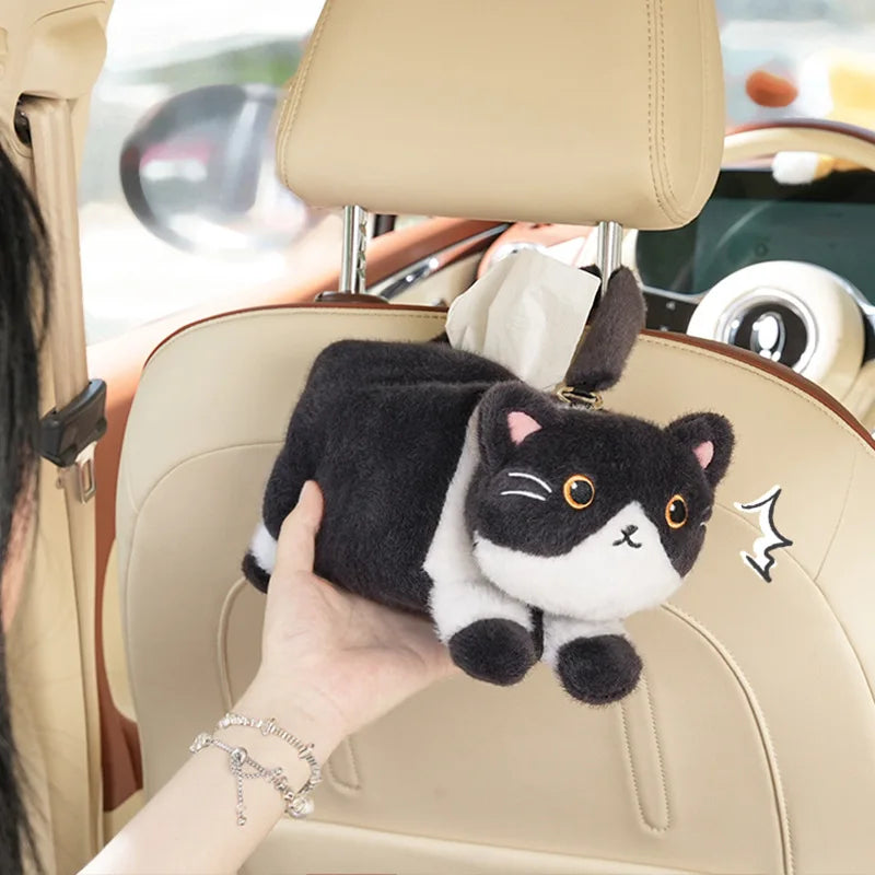 Car Cartoon Cat Tissue Box