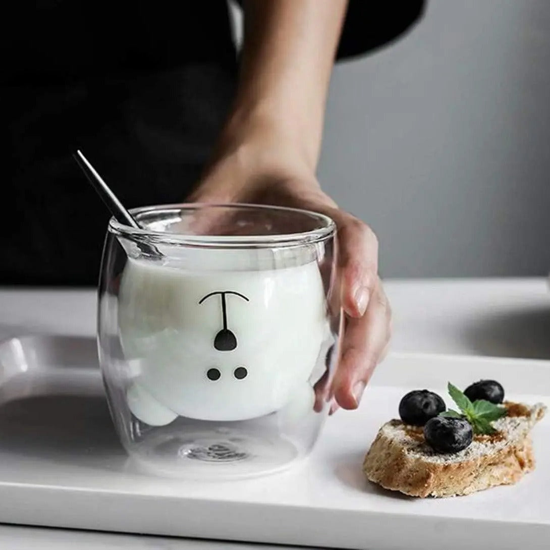 Double-Layer Bear Coffee Mug