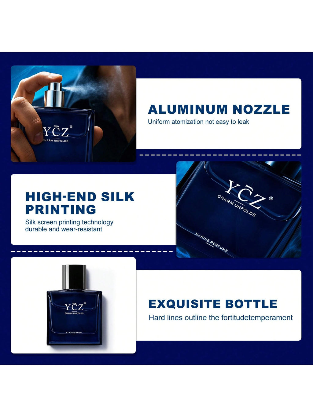 YCZ Midnight Ocean Men's Perfume - 1.7 Fl Oz | Captivating Fragrance with Citrus and Warm Notes | Ideal Gift for Gentlemen on Special Occasions