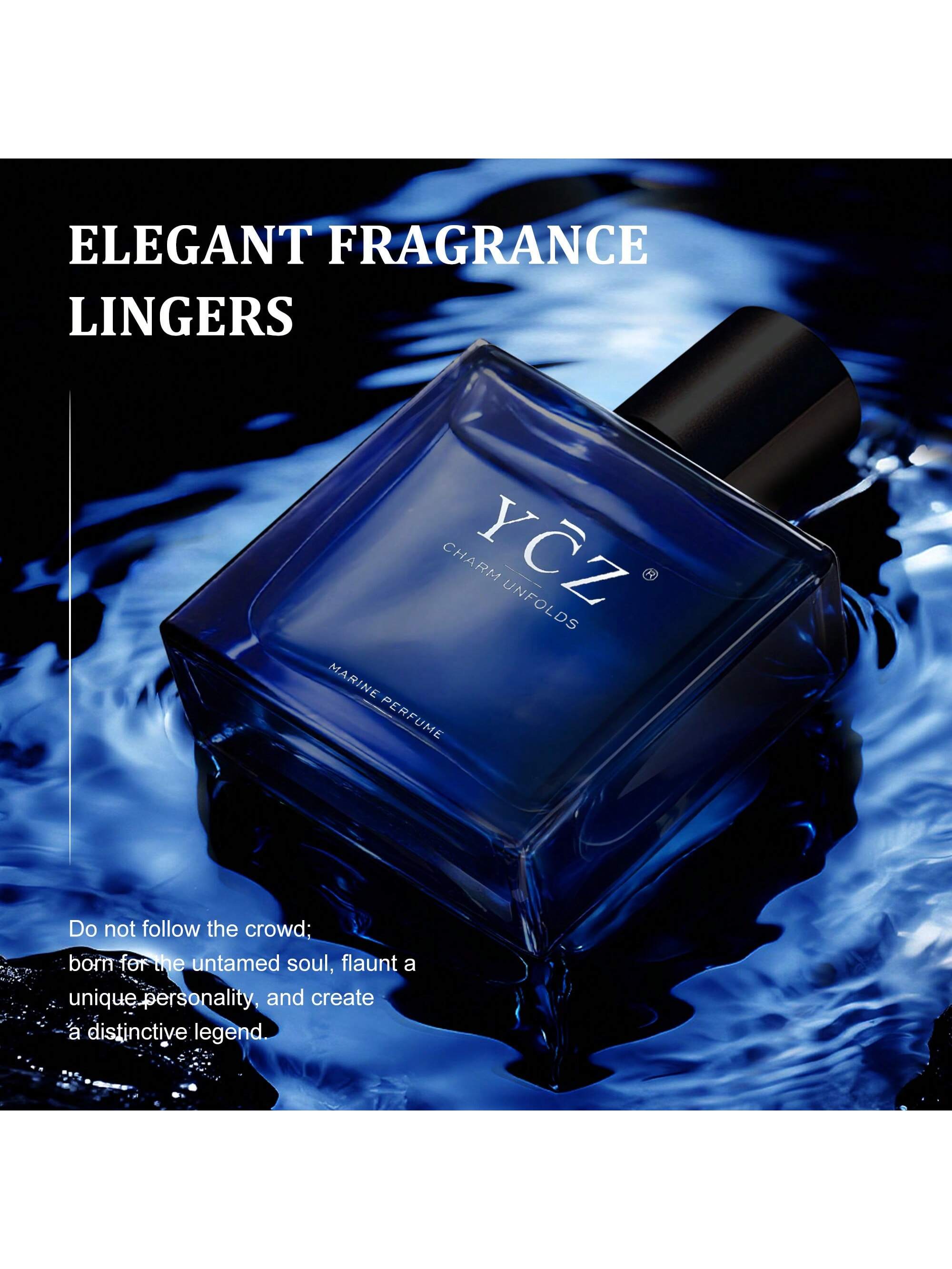 YCZ Midnight Ocean Men's Perfume - 1.7 Fl Oz | Captivating Fragrance with Citrus and Warm Notes | Ideal Gift for Gentlemen on Special Occasions