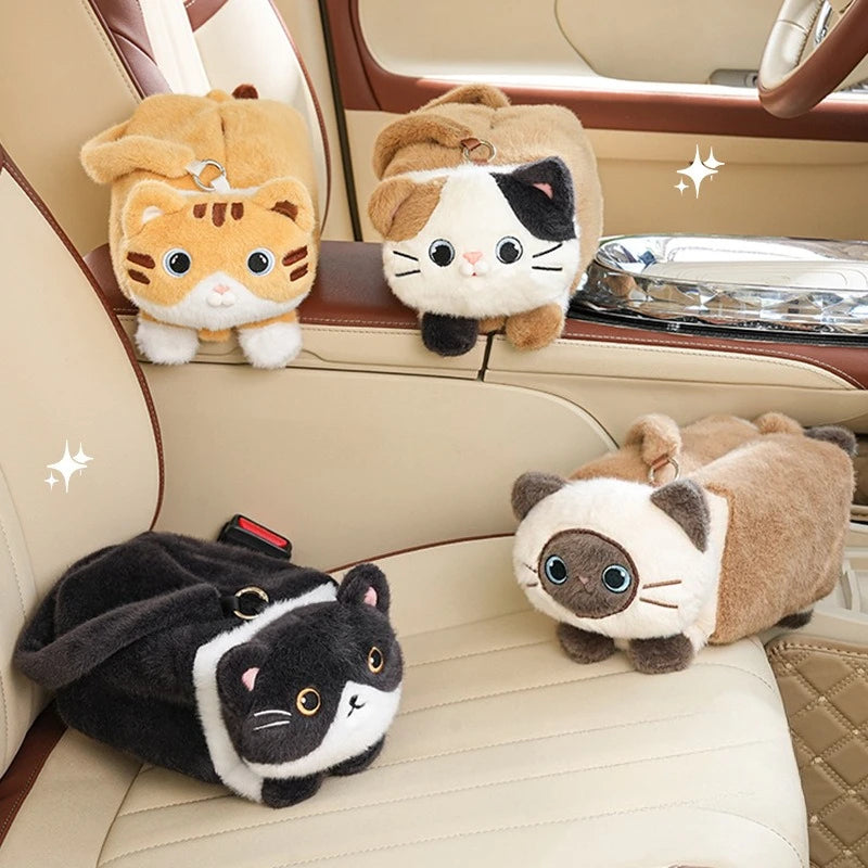 Car Cartoon Cat Tissue Box
