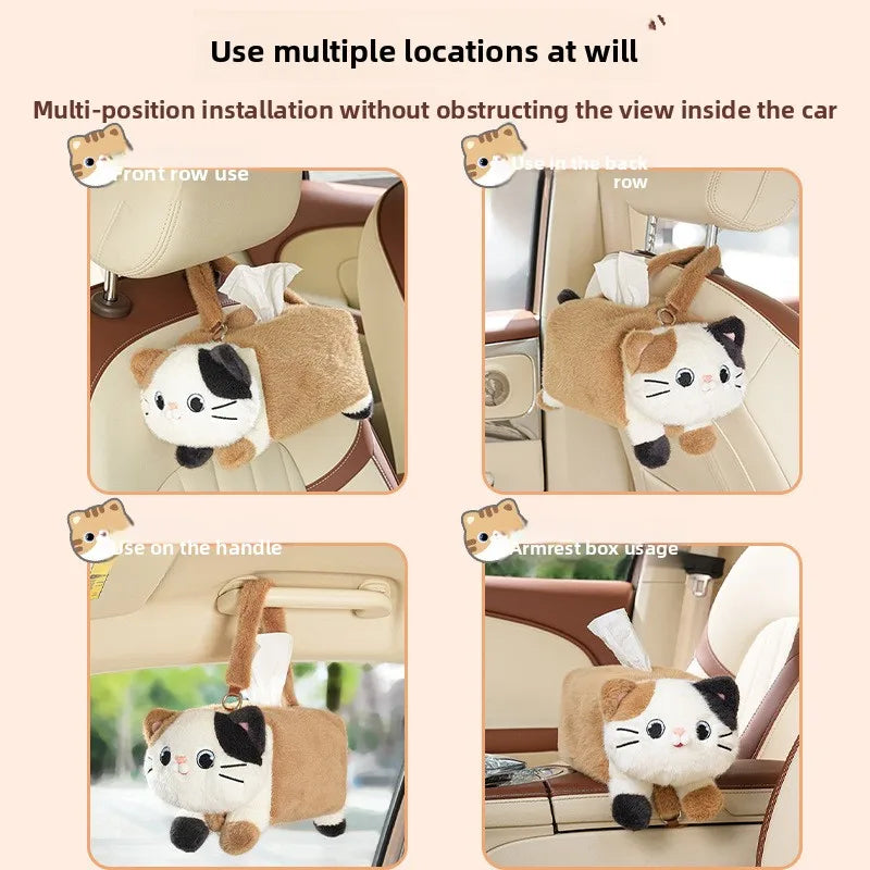 Car Cartoon Cat Tissue Box