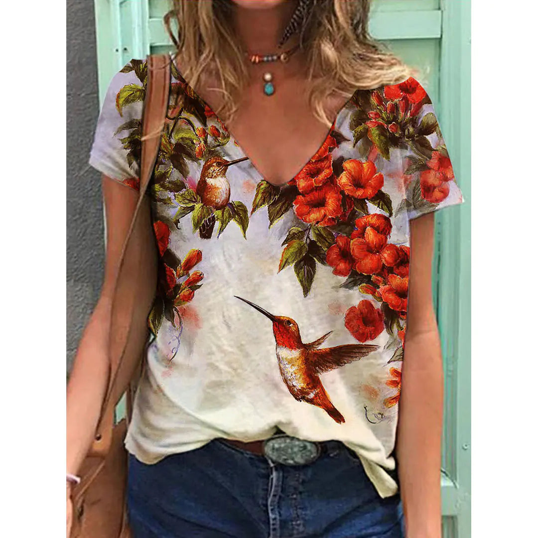 Women's Y2K Flower Breathable Comfortable T-Shirt