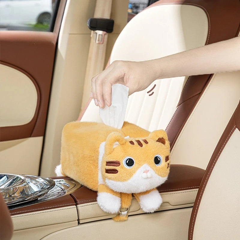 Car Cartoon Cat Tissue Box