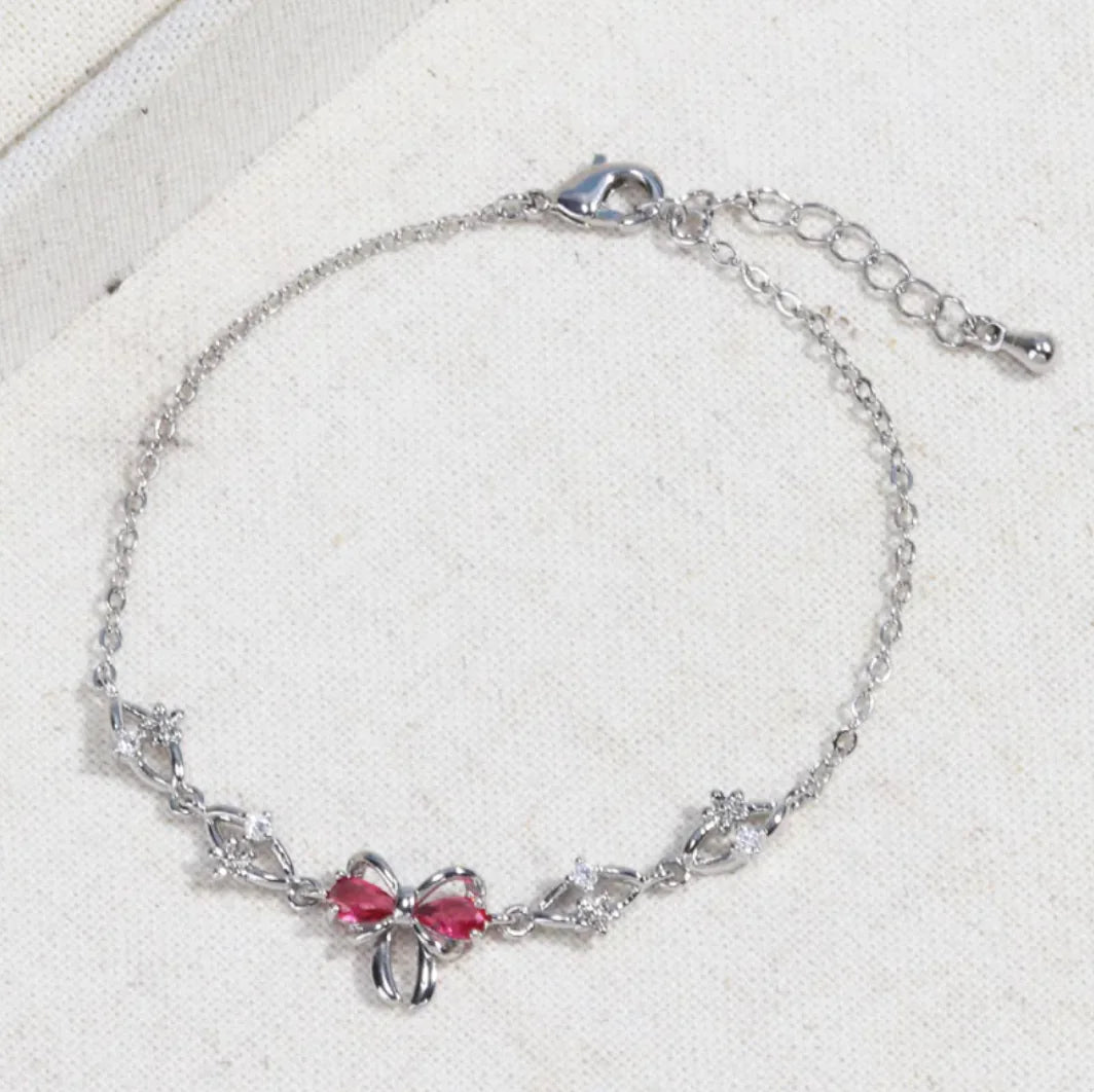 Y2K Heart Rhinestone Bracelet