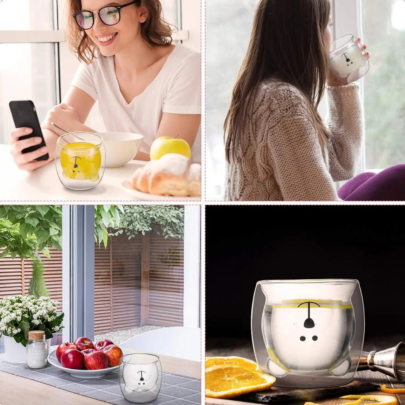 Double-Layer Bear Coffee Mug