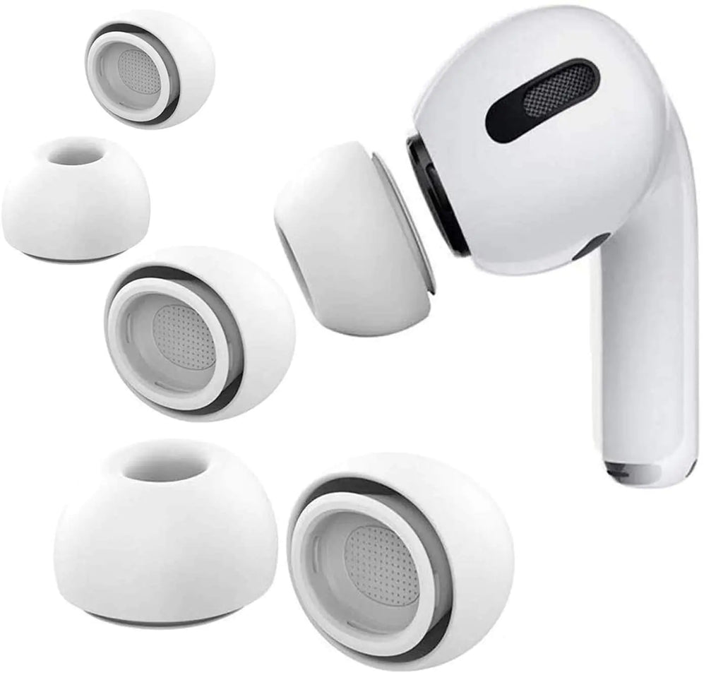 Earbudz [6 Pairs] Airpod Pro Tips Earbud Replacements for Apple Airpods Pro & Airpods Pro 2 2nd Generation - Small Medium and Large (White)
